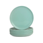 Seafoam Ceramic 8.25" Round Salad Plates, Set of 6