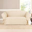 Natural Heavyweight Cotton Duck Loveseat Slipcover with Ties