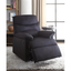 Black Microfiber Massage Recliner with Wood Frame