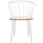 Natural and White Wood Spindle Dining Chair Set