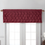 Carmen Burgundy Pintuck Rod Pocket Valance, 60" x 20"