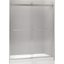 Levity Matte Nickel and Clear Glass Bypass Shower Door