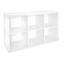 White 6-Cube Storage Organizer with Laminate Finish