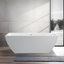 66.9'' White Acrylic Freestanding Soaking Bathtub