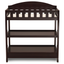 Dark Brown Wood Infant Changing Table with Safety Strap