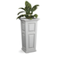 White Tall Resin Outdoor Planter with Self-Watering System