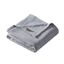 Twin Gray Cotton Knitted Reversible Blanket