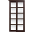 Solid Core Frosted Glass 5-Panel Sliding Barn Door 72" x 80"