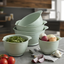 Pistachio Plastic Mixing Bowl Set with Rubber Bottom, 5-Piece