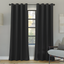 Coal Black 95" Polyester Blackout Grommet Curtain Panel