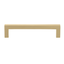 Satin Gold Brushed Metal Square Bar Pull with Mounting Hardware