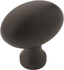 Matte Black Round Modern Cabinet Knob with Mounting Hardware