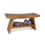 Eco-Friendly Classic Teak Spa Bench with Storage Shelf, 30" W