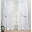 Winter White Layered Blackout and Sheer Curtain Panels