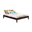 Cappuccino Queen Platform Bed with Pine Wood Frame