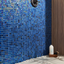 Shallows Dark Blue Polished Glass Mosaic Wall Tile