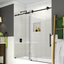 Coraline 60" Oil Rubbed Bronze Frameless Sliding Tub Door