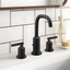 Modern Black Chrome Widespread Metal Bathroom Faucet