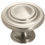 Satin Nickel Round Cabinet Knob with Mounting Hardware