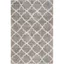 Ivory and Grey Rectangular Shag Area Rug 6' x 9'