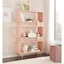 Blush Pink Mid-Century Modern 3-Tier Wooden Bookshelf