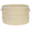 Pale Banana and White Braided Polypropylene Round Storage Basket