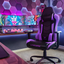 Purple Ergonomic Racing Gaming Chair with Lumbar Support