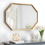 Elegant Rhodes Gold Elongated Octagon Vanity Mirror 31.5x43in