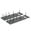 Charcoal Adjustable 2-Piece Drawer Organizer Set