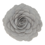 Gray Round Flower Design Polyester Throw Pillow