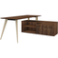 Versatile Walnut Laminate 32'' Open Shelf Credenza