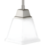 Clifton Heights 5.5" Brushed Nickel Mini-Pendant with Etched Glass