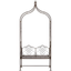 Eloise Rustic Brown Iron Garden Arbor with Bench