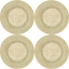 Handcrafted Natural Rattan Round Charger Plates, Set of 4