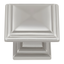 Somerset Satin Nickel Square Cabinet Knob with Mounting Hardware