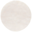 Ivory Round Tufted Shag Area Rug, 6'7"