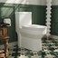 White Dual Flush Compact Elongated Free Standing Toilet