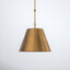 Warm Brass Adjustable Single Light Pendant with Metal Shade