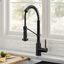 Matte Black Commercial Style Pull-Down Kitchen Faucet with Spray