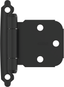 Matte Black Variable Overlay Self-Closing Cabinet Hinges