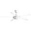 White 54" LED Ceiling Fan with Remote and Reversible Blades