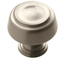 Satin Nickel Round Cabinet Knob with Mounting Hardware