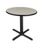 Contemporary 42" Maple Laminate Round Breakroom Table with Metal Base