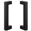 Flat Black Stainless Steel Double Sided Barn Door Handle