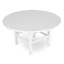 White Polywood Round Outdoor Accent Table