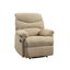 Beige Microfiber Massage Recliner with Wood Frame