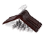 Cherry Wood Non-Slip Suit Hangers with Clips, 12 Pack