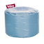 Ice Blue Round Nylon Water-Resistant Pouf