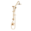 Brushed Gold Adjustable Multi-Head Rain Shower System