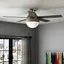 46" Matte Silver Low Profile Ceiling Fan with LED Light